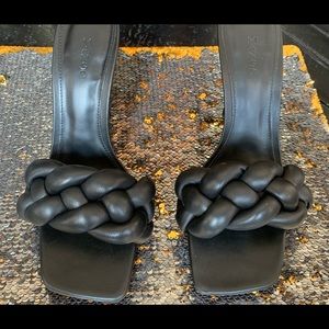 Black Mango Braided Heels